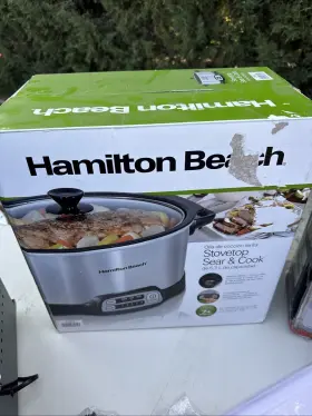 33663 Hamilton Beach Programmable Slow Cooker With 6 Quart Stovetop-safe Sear And Cook C #2