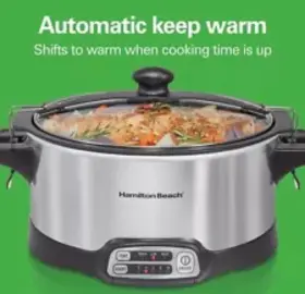 33663 Hamilton Beach Programmable Slow Cooker With 6 Quart Stovetop-safe Sear And Cook C #3