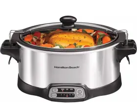 33663 Hamilton Beach Programmable Slow Cooker With 6 Quart Stovetop-safe Sear And Cook C