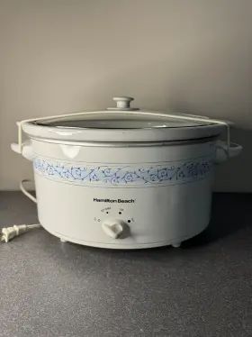 33675bv Hamilton Beach 2003 Vintage Slow Cooker With Lid And Band. Tested. Excellent Cond
