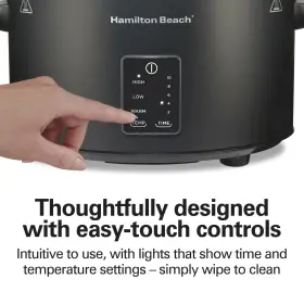 33752 Hamilton Beach 5 Quart Programmable Slow Cooker Removable Crock Lid #2