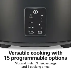 33752 Hamilton Beach 5 Quart Programmable Slow Cooker Removable Crock Lid #3