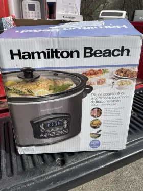 33768g Hamilton Beach Programmable Stay Defrost 6-quart Slow Cooker