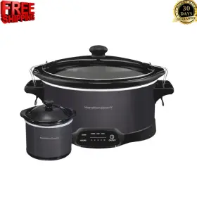 33774 Hamilton Beach 7 Quart Programmable Stay Or Go Cooker 15 Options Clip-tight Lid P