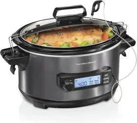 33866 Hamilton Beach 6 Quart Set And Forget Digital Programmable Slow Cooker