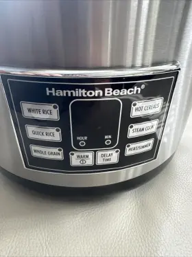 37543 Hamilton Beach Digital Programmable Rice Cooker And Food Steamer Stainless Steel #2