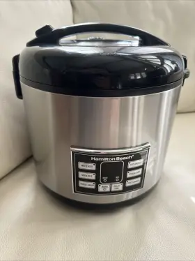 37543 Hamilton Beach Digital Programmable Rice Cooker And Food Steamer Stainless Steel