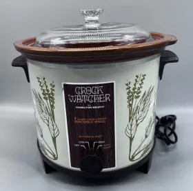 415-2a Hamilton Beach Crock Watcher 4 Quart Stoneware Slow Cooker 3-setting Temp Control