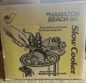 439al Hamilton Beach Vintage Simmer- On Model Crock Pot 3 1/2 Quart Slow Cooker