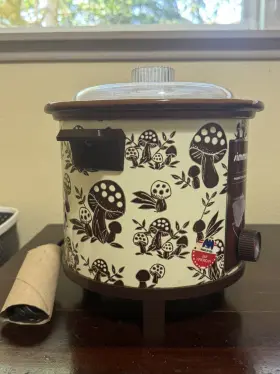 454rh Hamilton Beach Vintage Scovill Slow Cooker Simmer-on Natural Earth Design #2
