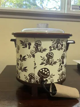 454rh Hamilton Beach Vintage Scovill Slow Cooker Simmer-on Natural Earth Design #3
