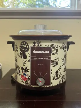 454rh Hamilton Beach Vintage Scovill Slow Cooker Simmer-on Natural Earth Design