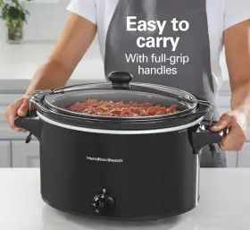 53921916 Hamilton Beach Slow Cooker Extra Large 10 Qt Stay Or Go Portable With Lid Lock #3