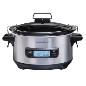 Hamilton Beach 705353095122 New 6-quart Slow Cooker Programmable Temp Probe Locking Lid