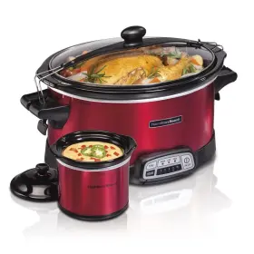 Hamilton Beach 726084047822 Slow Cooker Crock Pot 7 Quart Programmable With Party Dipper