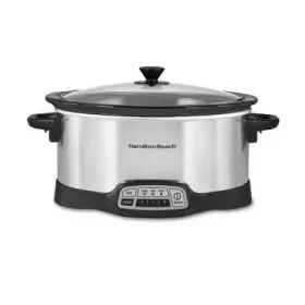 80014060 Hamilton Beach Programmable Slow Cooker - Silver 33463