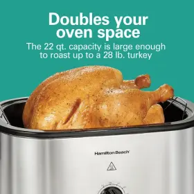 91670105 Hamilton Beach Roaster Oven 22 Quart 32215g Slow Cooker And Turkey 1450w #3