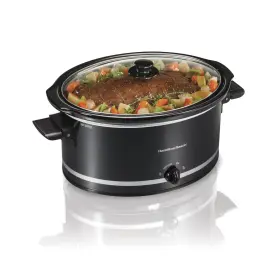 Hamilton Beach Brands 445034345346 8 Quart Slow Cooker Stoneware Crock With Removable Pot Black