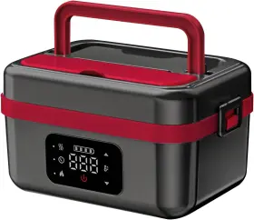 Dfret54 Hasdsagy Upgraded Cordless Electric Lunch Box 1l Rechargeable Heated Red