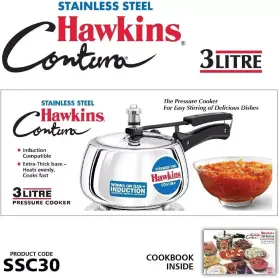 Contura-ssc30 Hawkins Ssc30 3l Stainless Steel Pressure Cooker Small Silver #2