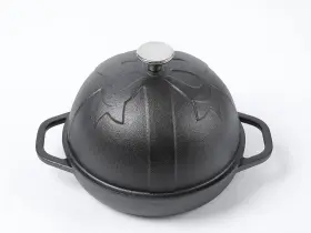 Hawok 786899990102 Cast Iron Bread Cloche Dia.7.8inch/20cm 0.95qt Sourdough Black