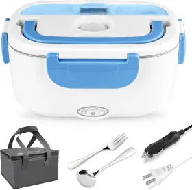 Henglisam 345932237811 Electric Lunch Box Food Heater 80w Fast Heated For Adults Blue
