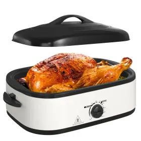 Heynemo Zer004wt-11-sv-st-vc 14 Quart Roaster Oven With Slow Cooker Function Turkey Buffet W