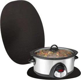 Hgrtyxs 717110825903 Heat Resistant Mat For 6-8 Quart Slow Cooker 17.75 11.75 0.18 Black