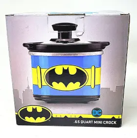 9162159 Hobby Lobby Nib Batman Mini Crock Pot .65 Quart Glass Lid Stone Dc Comics Dorm Kitchen
