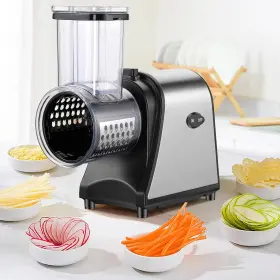 Mjab005527 Homdox 2 Us 250w Electric Slicer Grater Salad Maker Cheese Silver