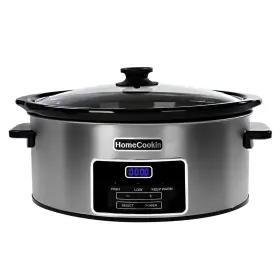 Hc-sco60-dst-1p Homecookin 6-quart Digital Programmable Slow Cooker 6 Quarts Digital-bk-ss