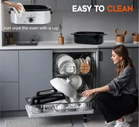 Homedryer 761829784785 Elite 24-quart Electric Roaster Oven Stainless Steel Unique Defrost And Warm #3