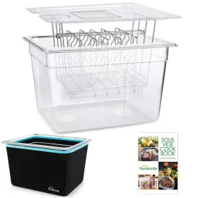 Homenote 767087004054 Container 12 Quart With Lid And Rack Sleeve - Bpa Free Complete Sous Vide A