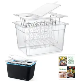 Nsvc1-w Homenote Sous Vide Container 12 Quart With Universal Collapsible Hinged Lid C