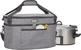 Trbc1102 Homest Slow Cooker Bag For Crock-pot 6-8 Quart Insulated 6 Quarts Grey
