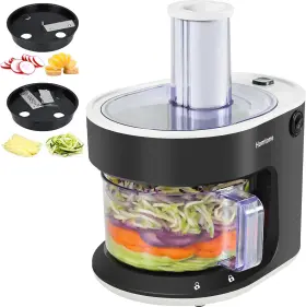Ds-1344-bk Homtone 4-in-1 Vegetable Spiralizer For Noodles 6 Cup Electric Slicer Black