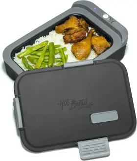 Hb2-bl Hot Bento Self Heated Lunch Box And Food Warmer Battery Standard Black