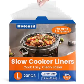 B0d7m36s8q Hotensil 13x21 Inch Slow Cooker Liners 20pk Large Disposable Pot Bags 3-8.5qt