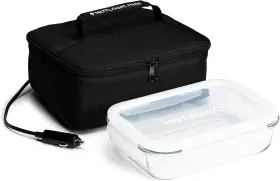 16801189-blk Hotlogic Mini Portable Electric Lunch Box Food Heater With Glass Black 16801189-blk Hotlogic Mini Portable Electric Lunch Box Food Heater With Glass Black