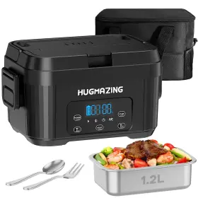 Hugmazing 198715859935 Cordless Electric Lunch Box For Adults Men And Women Large Black
