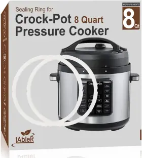 Iabler 313047078094 Original Sealing Ring For Crock Pot 8 Quart Pressure Cooker - Replacement Silico