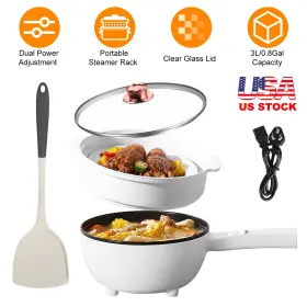 Imountek 730056002825 Hot Pot Electric With Steamer Rapid Noodles Egg Fried Rice