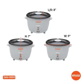Imusa 094046000155 Usa Electric Slow Rice Cooker 6-cup Cooked White Superb Quality #2