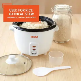 Imusa 094046000155 Usa Electric Slow Rice Cooker 6-cup Cooked White Superb Quality #3
