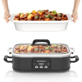 Mjl-scp41p-bkwh-1p Indy Vac 4 Quart Casserole Programmable Slow Cooker With Ceramic Baking Dish - Perfect