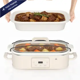 Mjl-scp41p-crwh-1p Indy Vac 4 Quart Casserole Programmable Slow Cooker Quarts Oatmeal