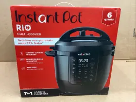 112-0312-01 Instant Pot - Rio 6 Quart Multi-cooker Black New In Box