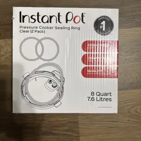 Instant Pot 313109462427 2-pack Sealing Rings 8 Quart Bpa Free Silicone New Open Box