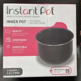 Instant Pot 724172984424 3- Quart Ceramic Non-stick Inner Cooking For Rice Slow