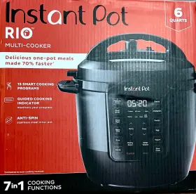 Instant Pot 810102265272 - 6 Quart Rio Multi-cooker Pressure Cooker Black 7 Functions 13 Program